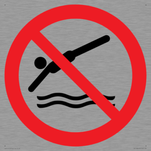 Prohibition: No diving